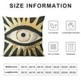 thumbnail image 5 of Nawypu  Printed Gold Foil Evil Eye in Blush Hidden Throw Pillow Covers (Two Sides), 5 of 5