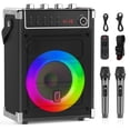 thumbnail image 1 of FanFun Altavoz Bluetooth Portátil con Micrófonos, Altavoz de Fiesta con Luces, Control Remoto, Altavoz Potente, Entrada Auxiliar, FM, REC, 1 of 11