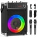thumbnail image 1 of FanFun Altavoz Bluetooth Portátil con Micrófonos, Altavoz de Fiesta con Luces, Control Remoto, Altavoz Potente, Entrada Auxiliar, FM, REC, 1 of 11