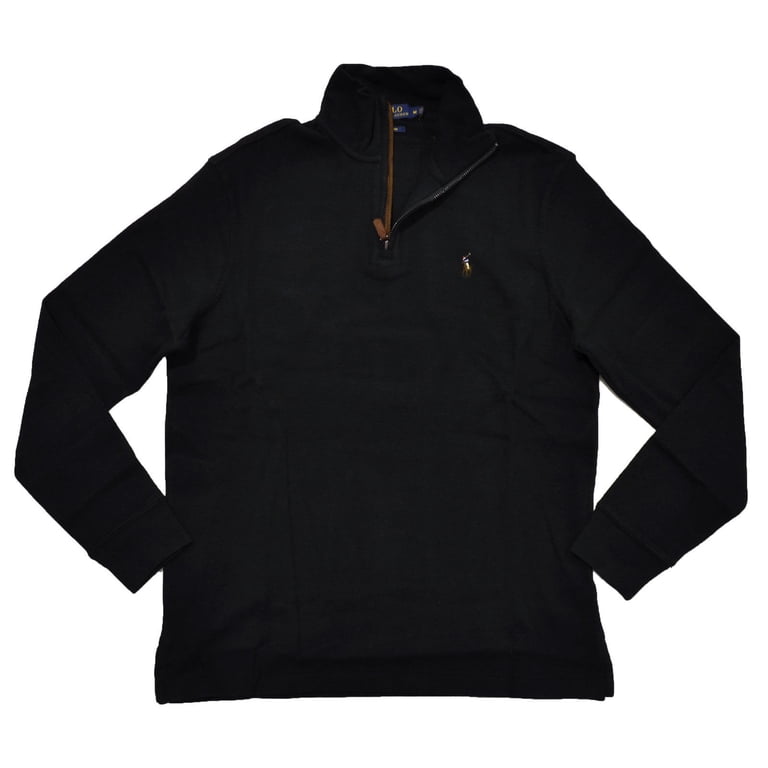 Polo Ralph Lauren NEW Black Mens Size XS Mock-Neck 1/2 Zip Sweater