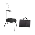 thumbnail image 2 of Mesa de camping, mesa plegable con soporte de luz, actualización, ajustable, portátil, estable al aire libre para mochileros, jardín, senderismo, pati , Negro DYNWAVEMX Mesa de pícnic, 2 of 8