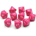 thumbnail image 2 of Chessex: d10 Opaque 10 Dice Set: Pink and White, 2 of 2
