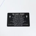 thumbnail image 3 of Lord's Prayer Wallet Card - Engraved Metal Bible Verse Card - Religious Gifts for Christian Men Women, 3 of 4
