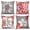 Red, variant on DaShan Blue Throw Pillow Covers 18x18 Set of 4,Blue and Grey Floral Decorative Pillow Cases for Bedroom Sofa Couch