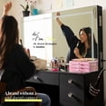 thumbnail image 5 of Boahaus Ivy Vanity Set with LED Mirror, Bluetooth Speakers & Extra Storage, Black, 5 of 12