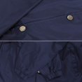 thumbnail image 4 of VKWEAR Men's Lightweight Water Resistant Button Up Nylon Windbreaker Coach Jacket (Black, M), 4 of 4