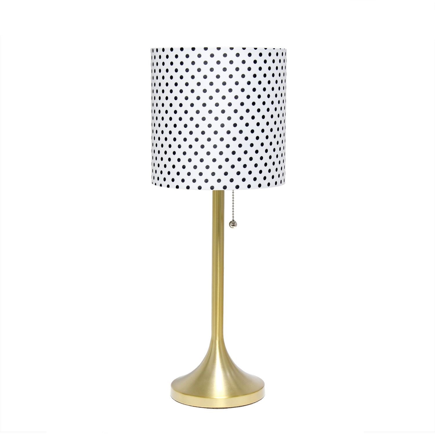 Simple Designs Tapered Table Lamp with Fabric Drum Shade