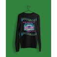 thumbnail image 5 of Old Glory Mens Retro Boombox Music Have a Rockin' Ugly Christmas Sweater Long Sleeve Sweatshirt, 5 of 6