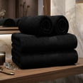 thumbnail image 2 of Ample Decor Hand Towel for Bathroom 100% Cotton 18X28 inch -4pcs Black, 2 of 6
