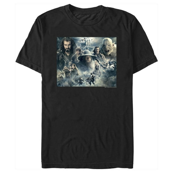 Men's The Hobbit: The Battle of the Five Armies Battle Scene  Graphic Tee Black 3X Large