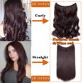 thumbnail image 2 of SEGO Real Hair Extension with Invisible Band Synthetic Wire in Hair Extension Wavy Curly Hair Piece Straight Peluca de Cabello for Woman, 2 of 10