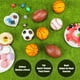 thumbnail image 2 of Pelotas antiestrés de espuma Skylety Mini Sports, 30 unidades, para niños y niñas, 2 of 7