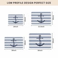 thumbnail image 4 of Blue White Striped Door Mat Indoor Outdoor,Navy Blue Beach Nautical Anchor Ocean Coastal Non Slip Welcome Mat with Rubber Backing,Absorbent Front Door Mats Entryway Rug for Home Entrance 18"x30", 4 of 8