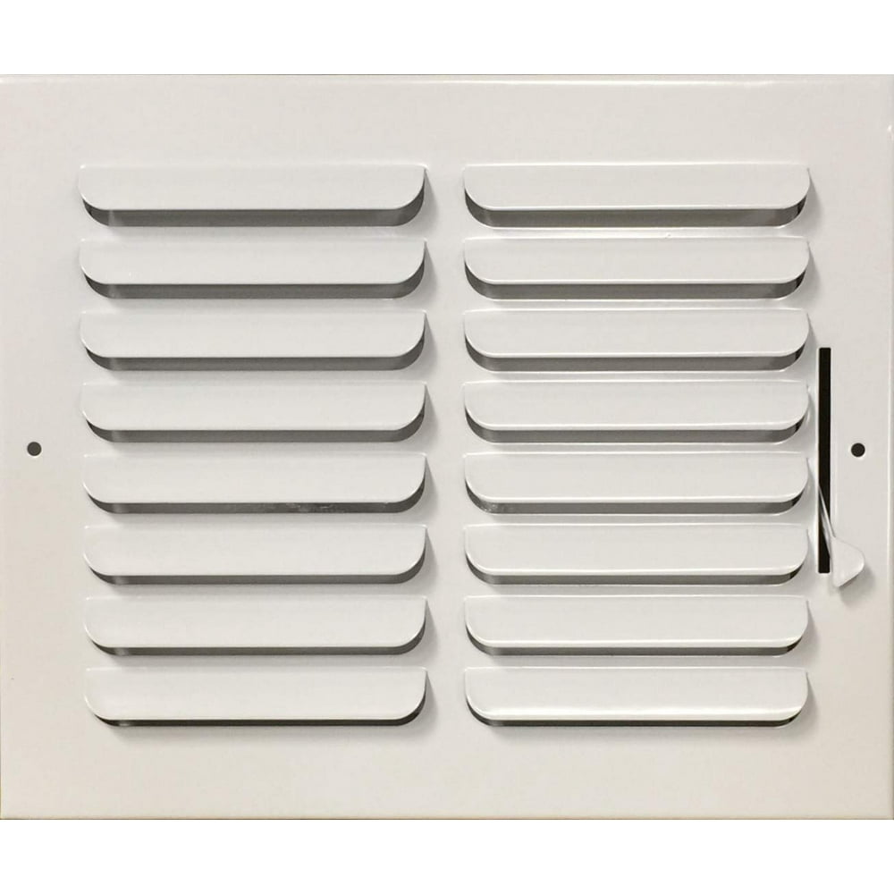 10" x 8" (Duct Opening Size) 1Way Curved Blade Sidewall Supply Register Diffuser Vent Cover