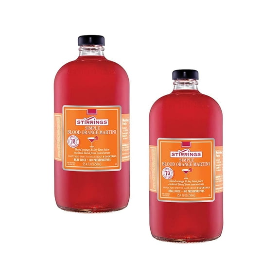 Stirrings Simple Blood Orange Non-Alcoholic Cocktail Mix, 2-Pack 25.4 fl. oz. Bottles