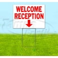 thumbnail image 1 of Welcome Reception Down (18" x 24") Yard Sign, Includes Metal Step Stake, 1 of 6