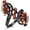 Black, variant on Fashion Platinum Plated Wide Flower Ring with Oval Cut Red Rhinestone Cocktail Wedding Jewelry for Women J656 (Silver, Size 5)