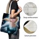 thumbnail image 3 of Frozen: Princesa Elsa Bolso de tela con estampado de lienzo para mujer, bolsa de compras reutilizable y estética, con cremallera interior, regalo para mujer,40*40cm., 3 of 6