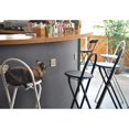 thumbnail image 3 of Folding bar stool 65 cm, kitchen stool with backrest, black, 3 of 5