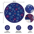 thumbnail image 6 of 4th of July Tablecloth Patriotic Decorations Red White and Blue Print Fireworks Memorial Day Backed Table Cloth American Flag Indoor/Outdoor/Pool/Party(Round 60" × 60"), 6 of 6