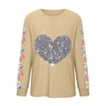thumbnail image 4 of Meichang Hauts pour Femmes Manches Longues Saint-Valentin Shirt Cœur Graphique Tee Tops Col Rond Coupe Ample Pull Tops Vacances 2025 Soldes, 4 of 4