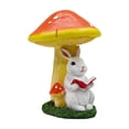 thumbnail image 1 of Fiudx Adorno Solar de Conejos, Decoración de Jardín Pintada a Mano, Diseño de Resina Impermeable, Atractivo para Exteriores, Ideal para Jardín, Patio o Terraza, Regalo Único para Cualquier Ocasión., 1 of 5