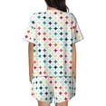 thumbnail image 3 of Bixox Women's Colorful Geometric Printed Pajama Set 2 Piece Lounge Set Top and Shorts Soft Pajamas, Shorts with Pockets, 3 of 7