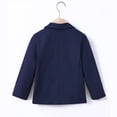 thumbnail image 3 of Ticikt Boys Girls Solid Casual Blazer, Lapel Button Long Sleeve Suit Jacket, Kids Formal Dress Outerwear,Navy, 3 of 6
