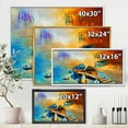 thumbnail image 4 of Designart 'Boat At The Lake During Evening Glow V' Nautical & Coastal Framed Canvas Wall Art Print, 4 of 5