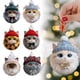 thumbnail image 2 of Adorno colgante de acrílico para gato de invierno, árbol de Navidad, gorro de punto, gatito, perro, conejo, erizo, adorno colgante de animal, 2 of 8