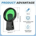 thumbnail image 2 of 52mm Phone Camera Lens, Clip-On Full Color Filter Circular Polarizing Lens for Most Smart Phones and DSLR Cameras, Green, 2 of 7