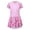 Pink, variant on YONGHS Kids Girls One Piece Floral Dress Swimwear with Built-in Shorts Rash Guard Bathing Suit Navy Blue 9-10