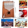 thumbnail image 3 of Everjoys Kalimba Thumb Piano 17 Keys, Professional Musical Instrument Finger Piano Marimbas with Portable Bag, Fast to Learn Songbook, Tuning Hammer, All in One Kit, 3 of 7