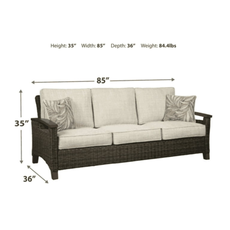 Paradise Trail Outdoor Sofa with Cushion - Medium Brown Paradise Trail Outdoor Sofa with Cushion - Medium Brown