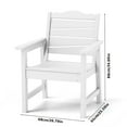 thumbnail image 6 of Patio Chair Garden Chairs, All-Weather Outdoor Dining Chair with 400lbs Capacity, White, 6 of 6
