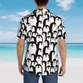 thumbnail image 6 of Xecao Cartoon Penguin print Hawaiian shirt - a stylish short-sleeve button-down for men, perfect for casual beach and tropical outings., 6 of 9
