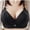 Black, variant on Babysbule Bras for Women Woman's Fashion Bowknot Printing Comfortable Hollow Out Bra Underwear No Rims