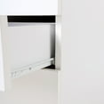thumbnail image 5 of HomCom 24" 3-Drawer Modern Rolling Storage Cabinet Office Supply Printer Cart in White and Natural with Locking Wheels, 5 of 7