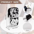 thumbnail image 6 of SEANATIVE Double Glasses Case Soft Portable 2 Compartment Eyeglass Sunglasses Pouch Portable Travel Eyewear Organizer Travel Eyeglasses Holder Bag with Zipper, Black White Cat Print, 6 of 7