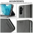 thumbnail image 7 of for Samsung Galaxy S24 Plus Flip Wallet Case, Classic Card Slots Kickstand Strong Magnetic Premium PU Leather Drop Protective Shockproof Phone Case for Samsung Galaxy S24 Plus, Gray, 7 of 7