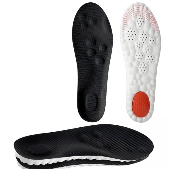 XIRQI Insoles for Men - Memory Foam Shock Absorbing Insoles with Arch Support & Trim-To-Fit Design (Us 7.5-10.5)