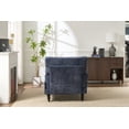 thumbnail image 4 of Chaise Lounge Indoor, Modern Upholstered Sleeper Chair and Sleeper Sofa for Living Room, Small Space, Blue, 4 of 8