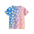 thumbnail image 5 of Cute Summer Tops for Kids Girls Size 7 Soft Casual Short Sleeve Crew Neck Girls Shirts Funny Daisy Graphic Tees Girls Fashion Tunic Tops Dark Blue 7-8 Years, 5 of 6