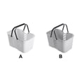thumbnail image 2 of Injueey Cesta portátil, bolsa de plástico, artículos de tocador multifuncionales prácticos, caja de almacenamiento de ropa, accesorios para Almacenamiento y organización del hogar Gris, 2 of 6