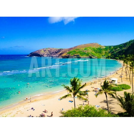 Hanauma Bay, the Best Place for Snorkeling in Oahu,Hawaii Print Wall Art By