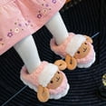 thumbnail image 5 of Otqutp Baby Dress Footwear Little/big Kids Boys Girls Sheep Print Plush Slippers Indoor Home Warm Baby Anti Slip Close Toe Open Ankles Shoes, 5 of 8