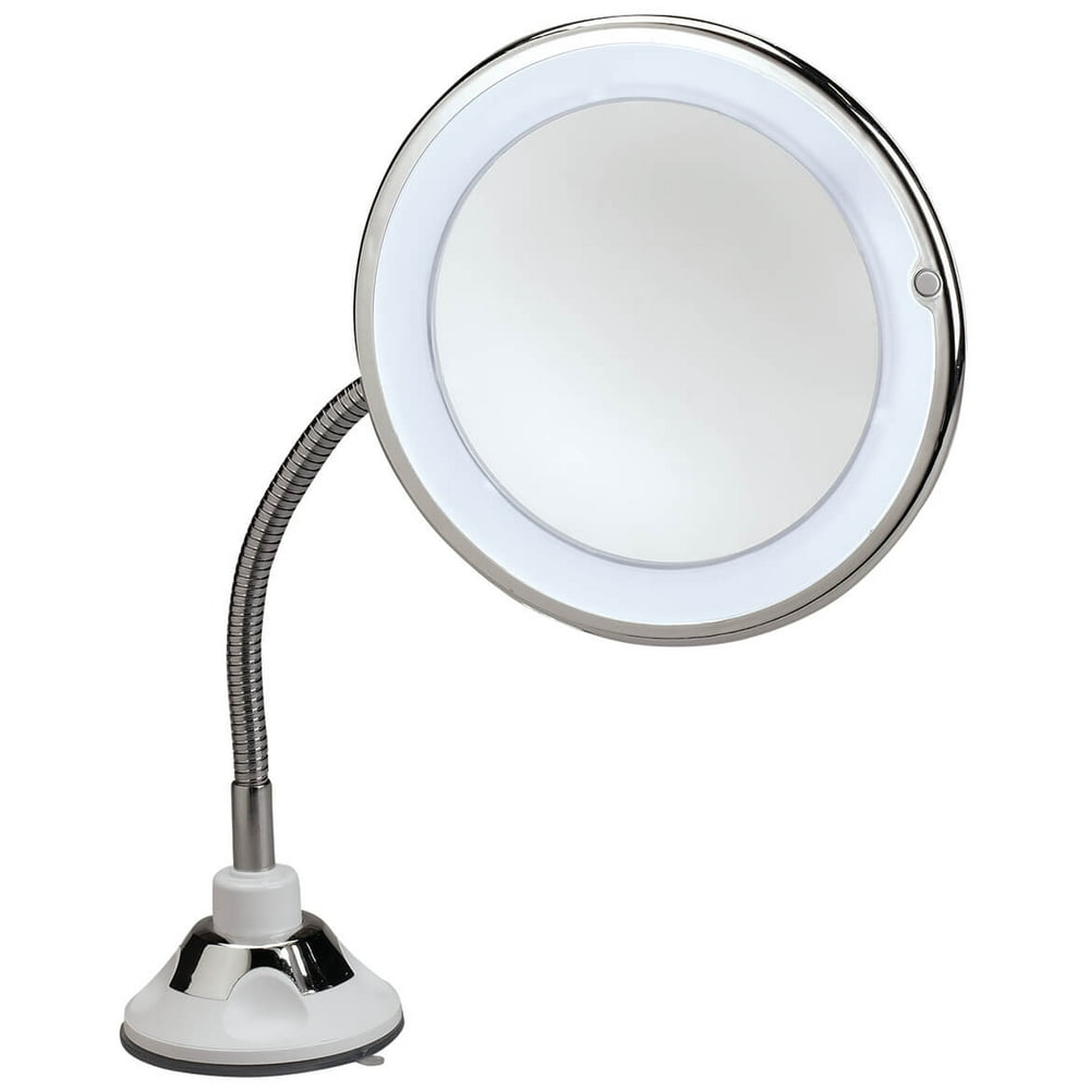 Flexible Suction Cup LED 10X Mirror with 360 Rotation