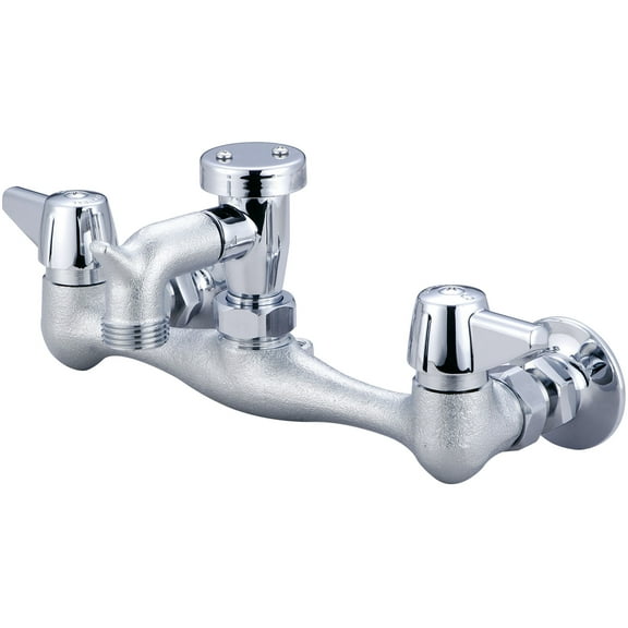 Central Brass 0050-URC Double Handle Wall Mounted Service Sink Faucet - Chrome