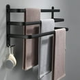 thumbnail image 5 of Bathroom Towel Rails With Anti-Rust Protection, Ladder Design For Quick Drying, Wall Mounted Towels Shelves With Space Aluminum And Matte Black Finish (Adjustable To 27.6 Inches), 5 of 5