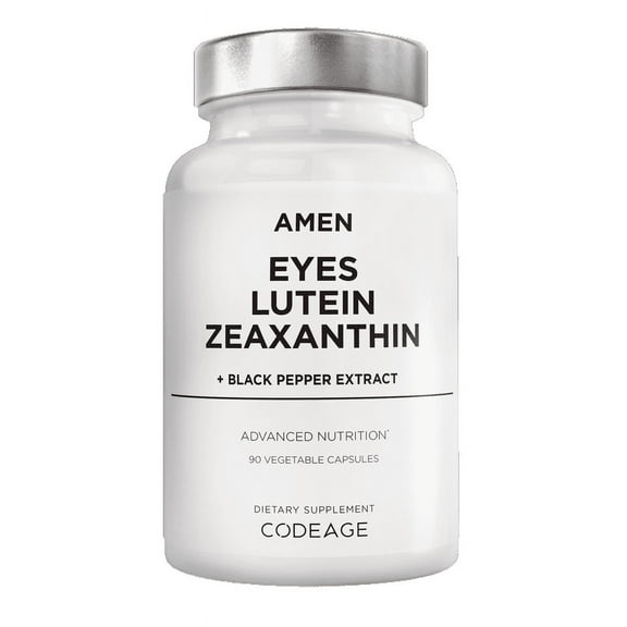 Amen Eyes Lutein Zeaxanthin, Red Beet Root, Black Pepper, Macular Health Vitamins Formula, 90 ct